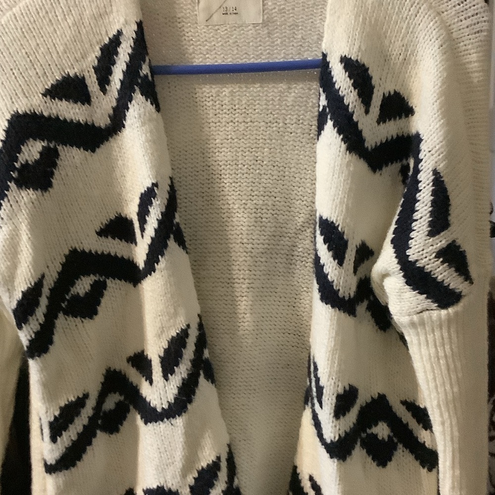 Abercrombie & Fitch Cream‎ and Black Cardigan